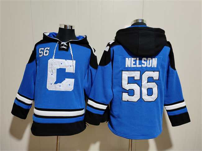 Men's Indianapolis Colts #56 Quenton Nelson Blue Ageless Must-Have Lace-Up Pullover Hoodie,We sell and wholesale Men's Indianapolis Colts #56 Quenton Nelson Blue Ageless Must-Have Lace-Up Pullover Hoodie on line form chian!